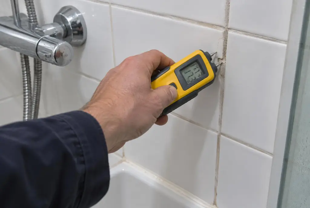 Lekdetectie Geldermalsen – vochtmeter op badkamertegels bij de douche